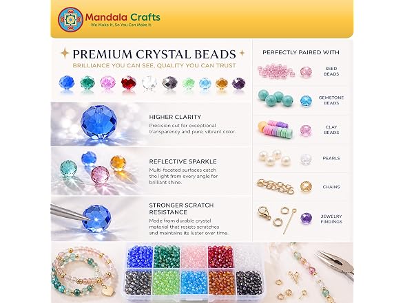 Mandala Crafts Turquoise 3mm Round Glass Crystal Beads