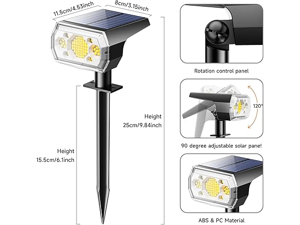 Solar Lights Outdoor 4 Pack