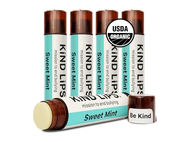 Kind Lips Sweet Mint Lip Balm 5 Pack Organic