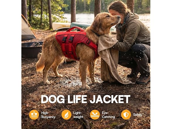 Queenmore XS Dog Life Jacket,Reflective Smal