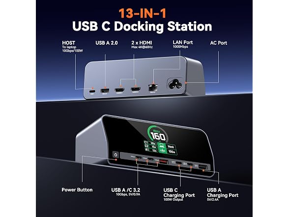TobenONE Docking Station Dual 4K Monitor - Gallery 2