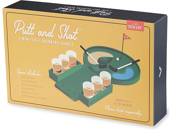 Foster & Rye Putt & Shot Mini Golf Drinking Game