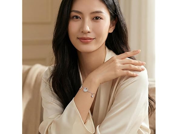 Namomi Silver Swan Bracelet Moon Stars