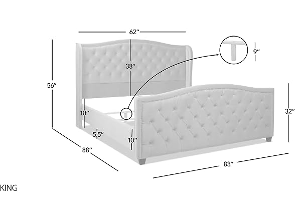 Jennifer Taylor Home Upholstered Bed Frame