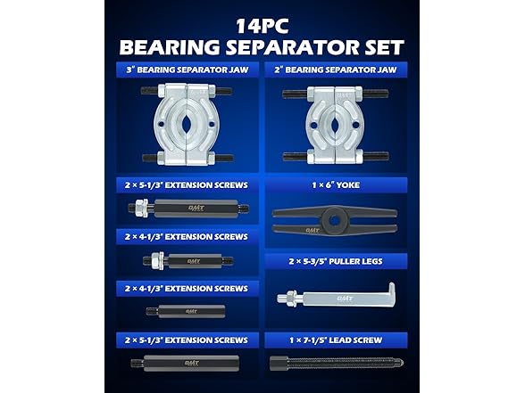 Orion Motor Tech Bearing Puller Set