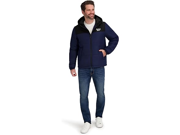 Reebok Mens Midweight Puffer Jacket