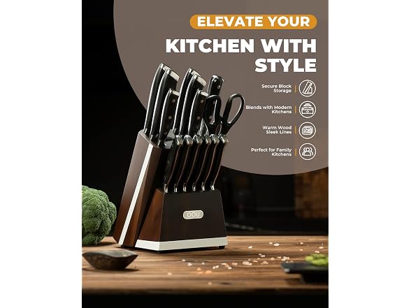 2025 Kitchen Knife Set with Block