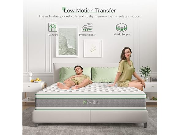 Novilla King 10" Hybrid Mattress