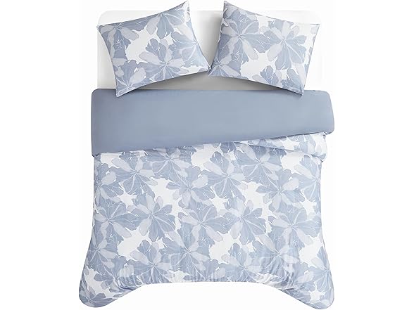 Vince Camuto Organic Floral 100% Cotton 3 Piece Full/Queen Duvet Set