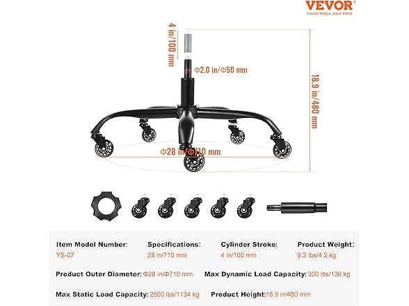 VEVOR Office Chair Base Replacement