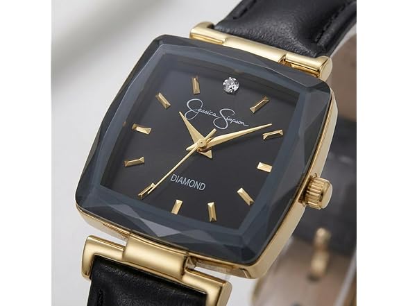 Jessica Simpson Square Watch Leather Band