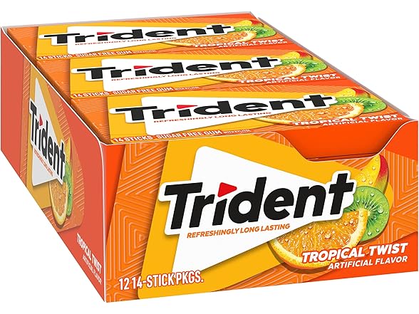 Trident Trident Tropical Twist Gum, 14pc, 12pk