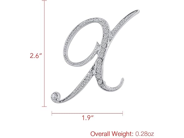 Rosette Hair Letter Brooch