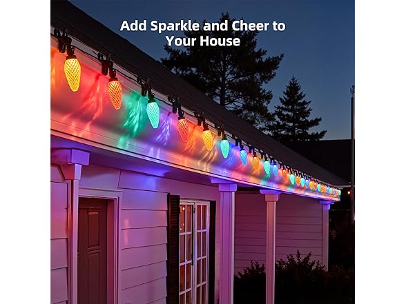 Brightown C9 LED Christmas Lights Outdoor, 97ft 150 LED