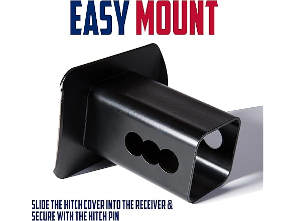 Zone Tech GA0084 USA American Flag Hitch Cover Black