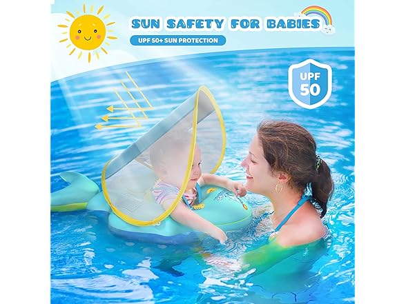 Balhvit No Flip Over Baby Pool Float Blue XL