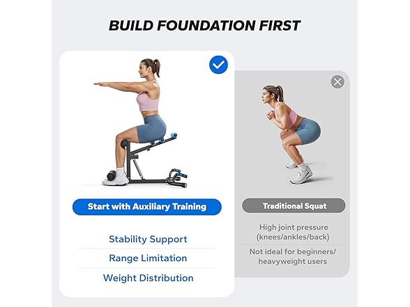 Black/Blue Deep Squat Machine