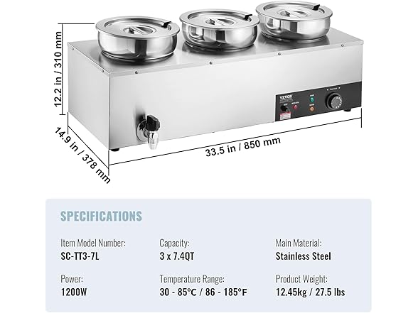 VEVOR Electric Soup Warmer
