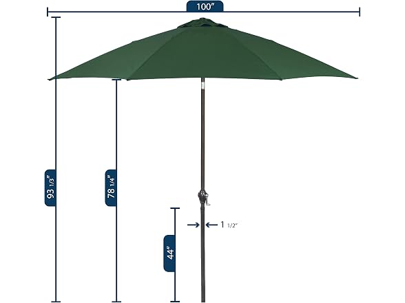 Sunline 9ft Umbrella Fiberglass Hunter Green