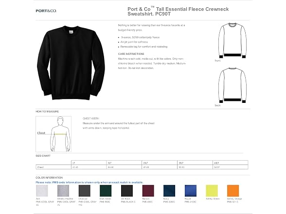 Port & Co Men (X-Large Tall) Essential Sweatshirt