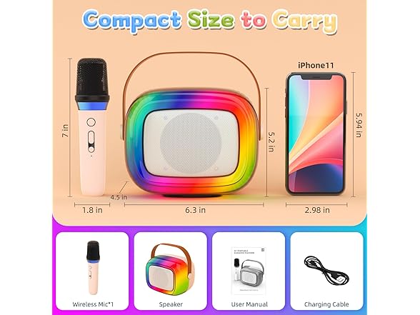 GUYUCOM Karaoke Machine for Kids