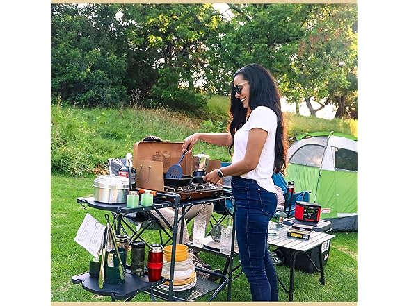 ARROWHEAD OUTDOOR 54" Wide Quick Folding Kitchen Station