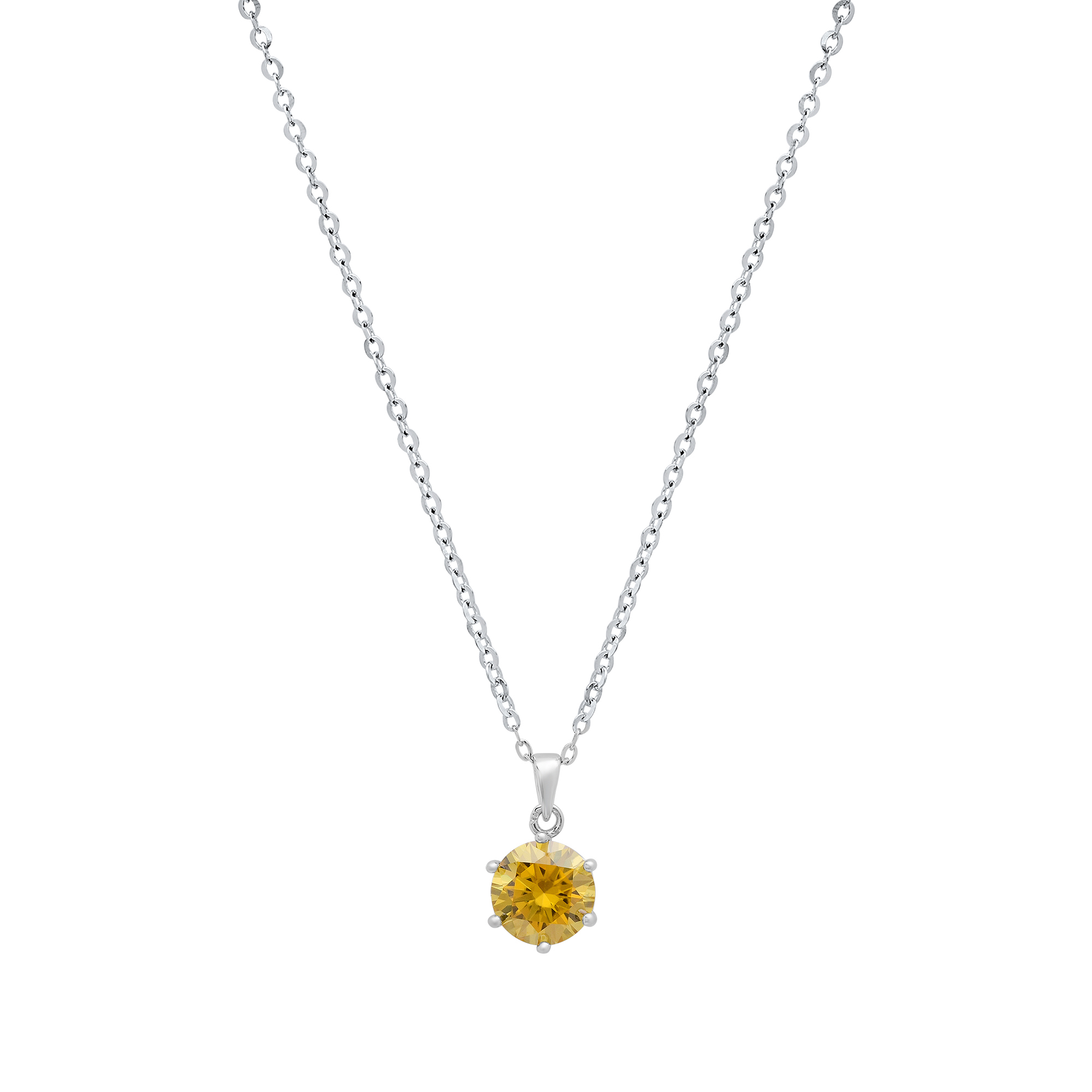 Yellow Moissanite Diamond Necklace - Gallery 5