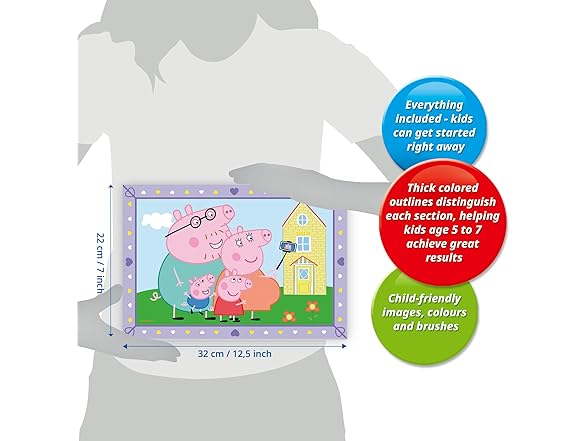 Peppa Pig Paint by Numbers Kit for Children