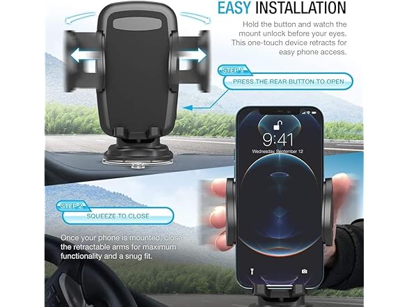 MAXBOOSTPOWER Car Phone Holder Mount for