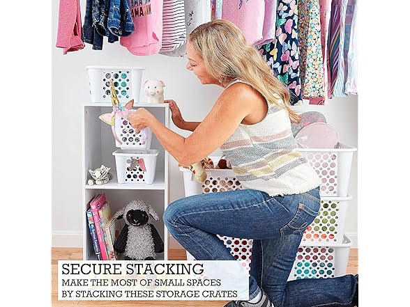 Mini Stackable White Container 4Pk