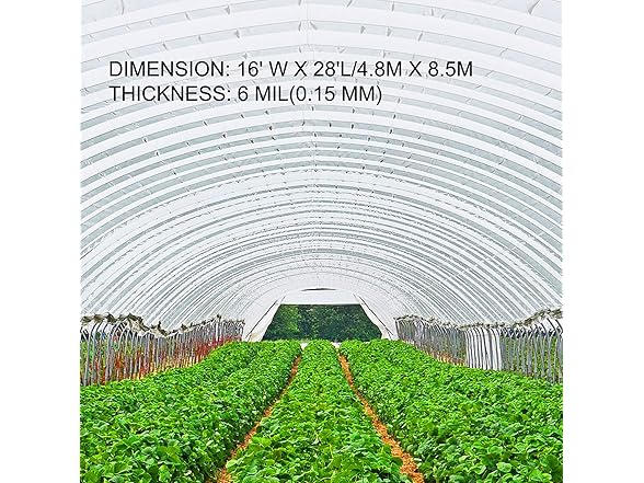 VEVOR Greenhouse Film 16 x 28 ft