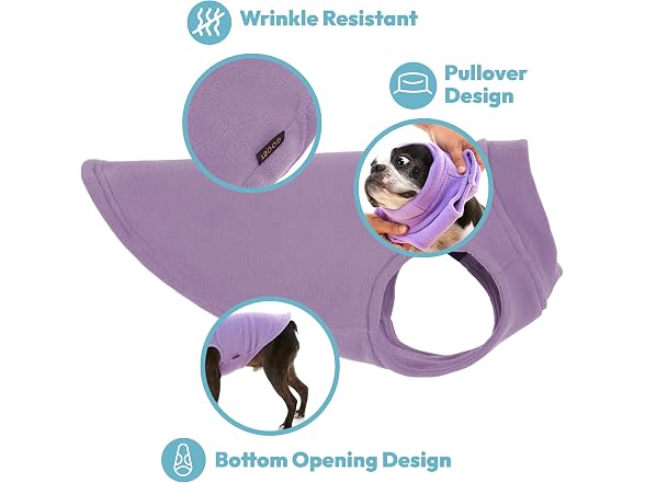 Gooby Stretch Fleece Vest Dog Sweater, Fores