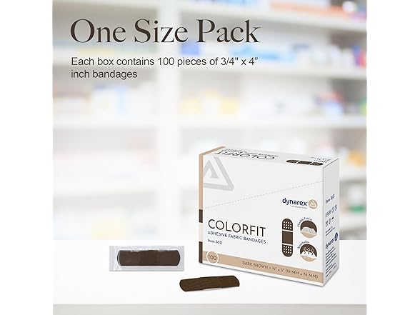 Dark Brown Bandages 3/4x3" 100ct