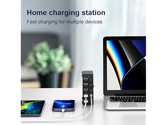 QIONMAR 145W 10-Ports USB-C Charging Station