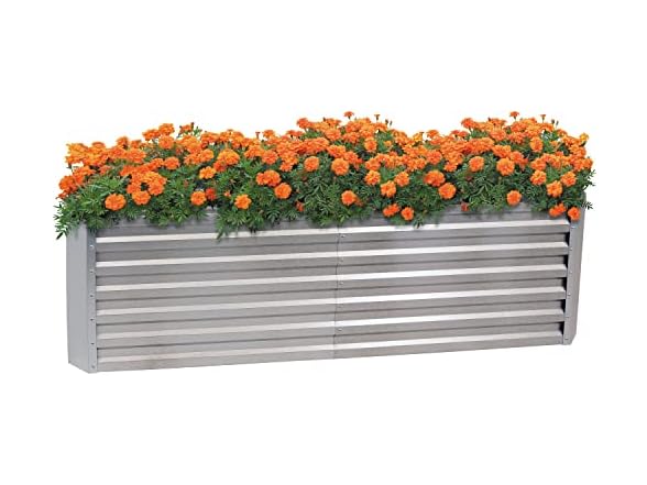 Sunnydaze 71" x 35" Metal Raised Garden Bed