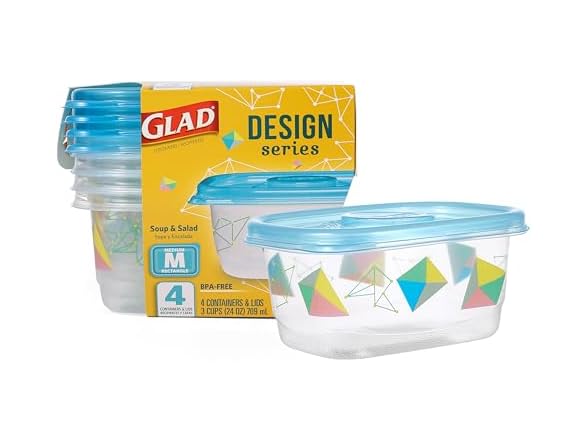 Glad GladWare Design Series Food Storage Containers