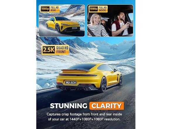 galphi 2.5K 3 Channel Dash Cam WiFi