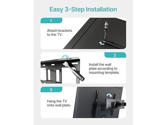 PEGZONE Full Motion TV Wall Mount