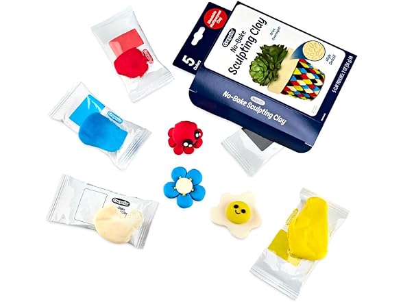 Crayola No Bake Sculpting Clay (5 Colors), 2oz