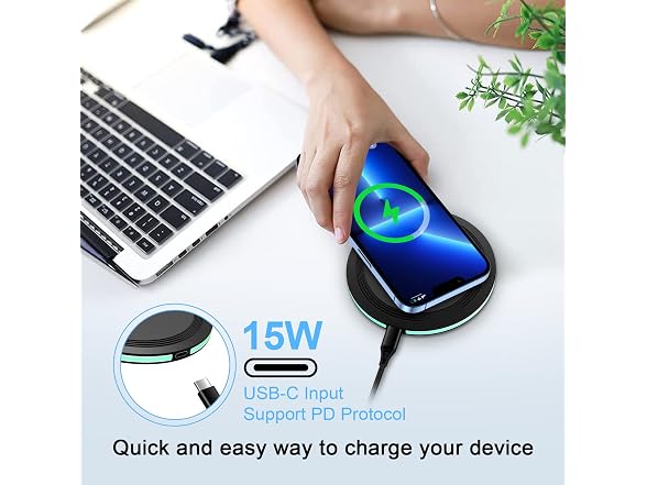 UorMe 15W Wireless Charger Samsung Fast Charging Pad
