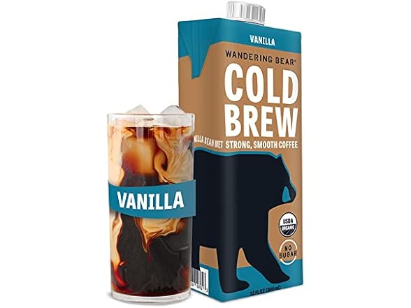 WANDERING BEAR COFFEE Organic Vanilla Cold Brew