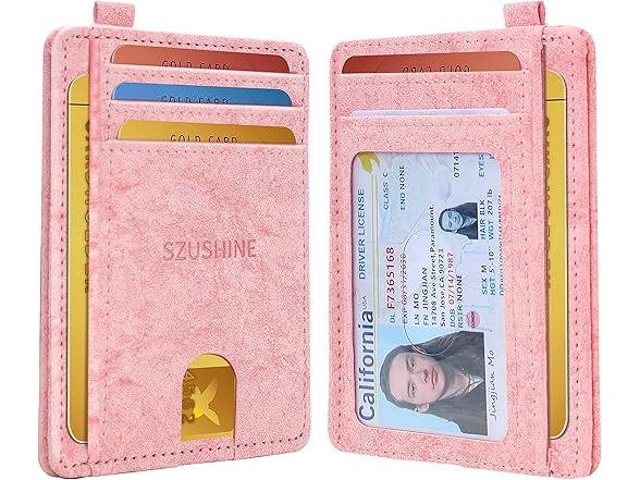 SZUSHINE Minimalist Leather Wallet RFID