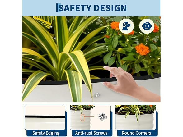 OUTLANE Galvanized Raised Garden Bed