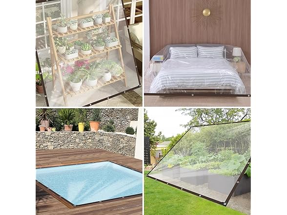 4x6ft Clear Tarps Heavy Duty
