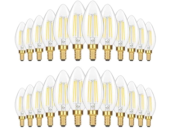 GoBright 24-Pack E12 LED Light Bulbs