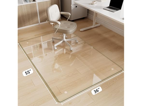 FlyEcho Glass Chair Mat 36" x 55"