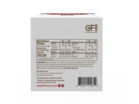(12ct) Soft-baked Chocolate Chip Gluten-free Cookies