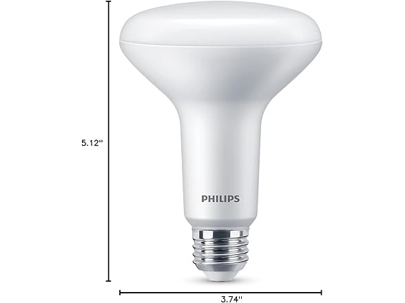 Philips Frosted Dimmable BR30 Bulb, 3Pack