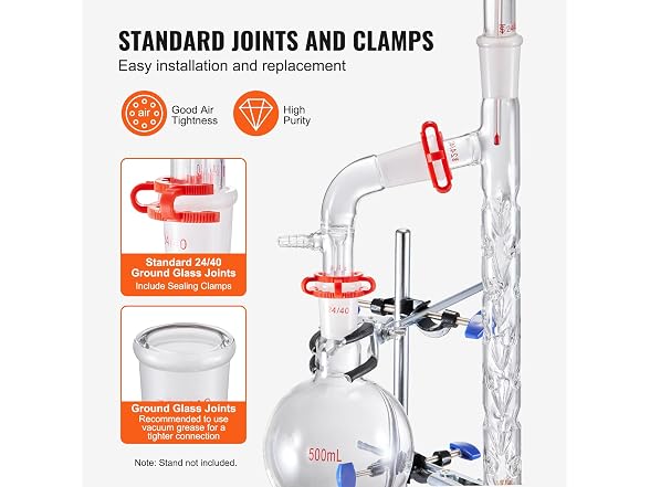 VEVOR Lab Distillation Kit, 3.3 Boro