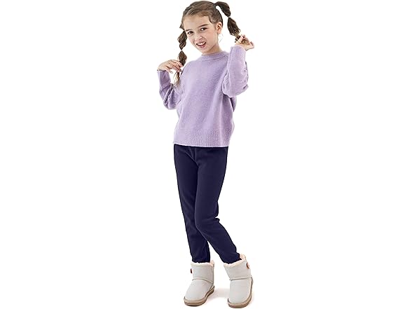 4 Pack Girls Fleece Lined Leggings